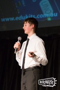 Michael Nixon Pitches Winning Idea at Pitchfest