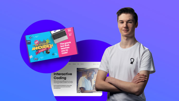EduKits founder Michael Nixon with The Amazing Annoyatron coding kit